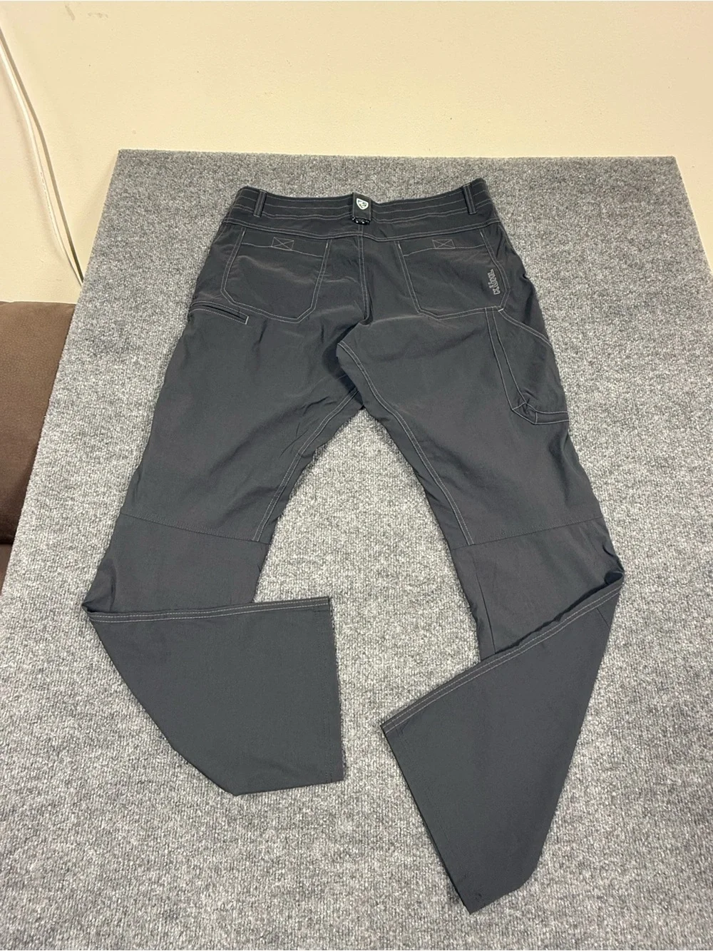 KUHL Men’s Dark Charcoal Work Pants with Contrast Stitching size 36X32
